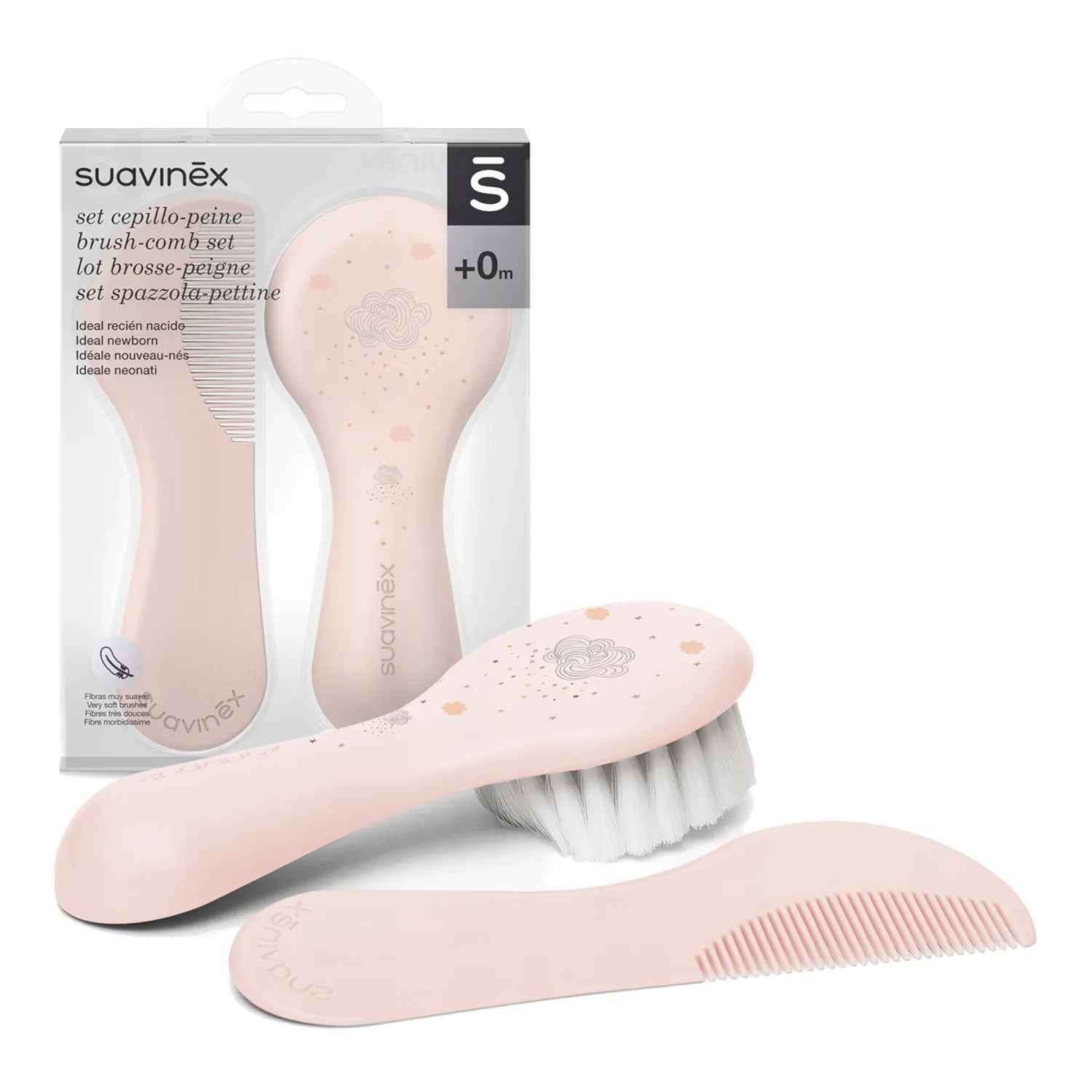 Suavinex Brush & Comb Set me furçë të butë dhe krehër për bebe