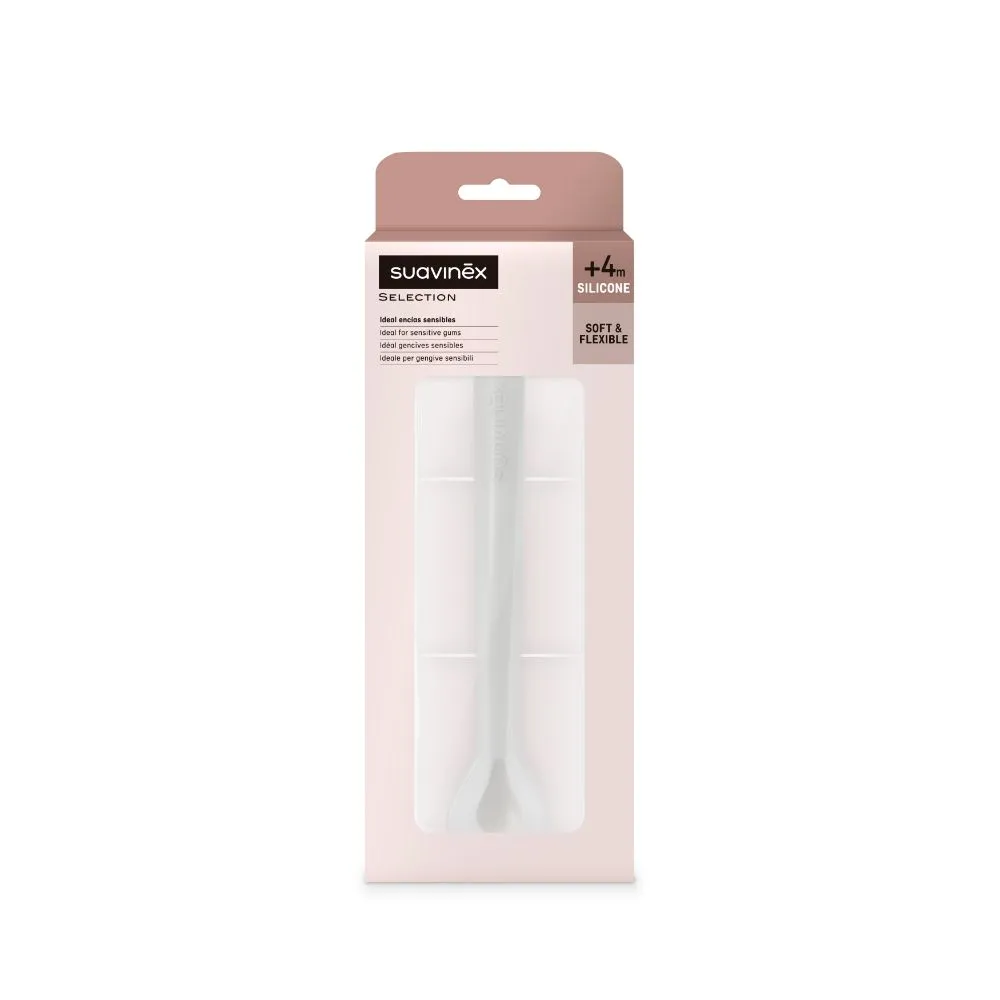 Suavinex Silicone Spoon, lugë e butë për ushqimin e bebes