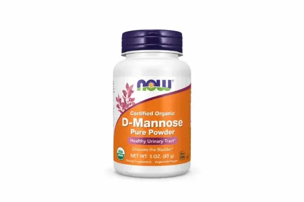 NOW D-Mannose Organic Pure Powder në formë pluhuri organik të pastër