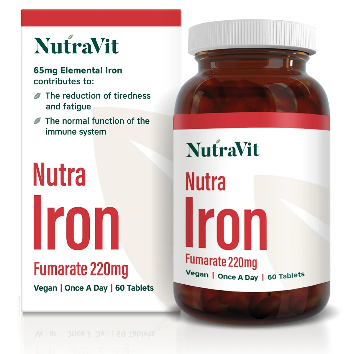 NutraVit Nutra Iron suplement me fumarat hekuri, 60 tableta